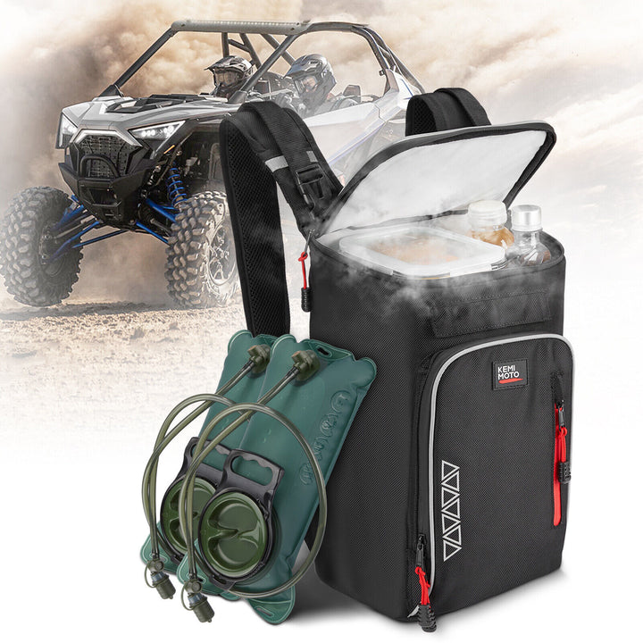 Updated Center Shoulder Console Bag W/Cooler Bag for Polaris/Can-Am - Kemimoto