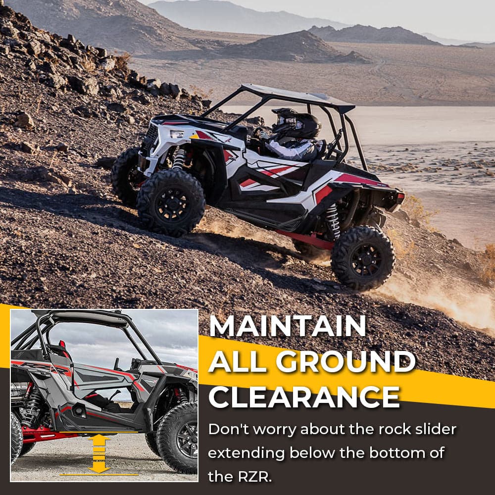 Polaris RZR 900/ 1000 Front Door Side Door Bags with Knee Pad Polaris & Side Nerf Bars Rock Sliders - KEMIMOTO