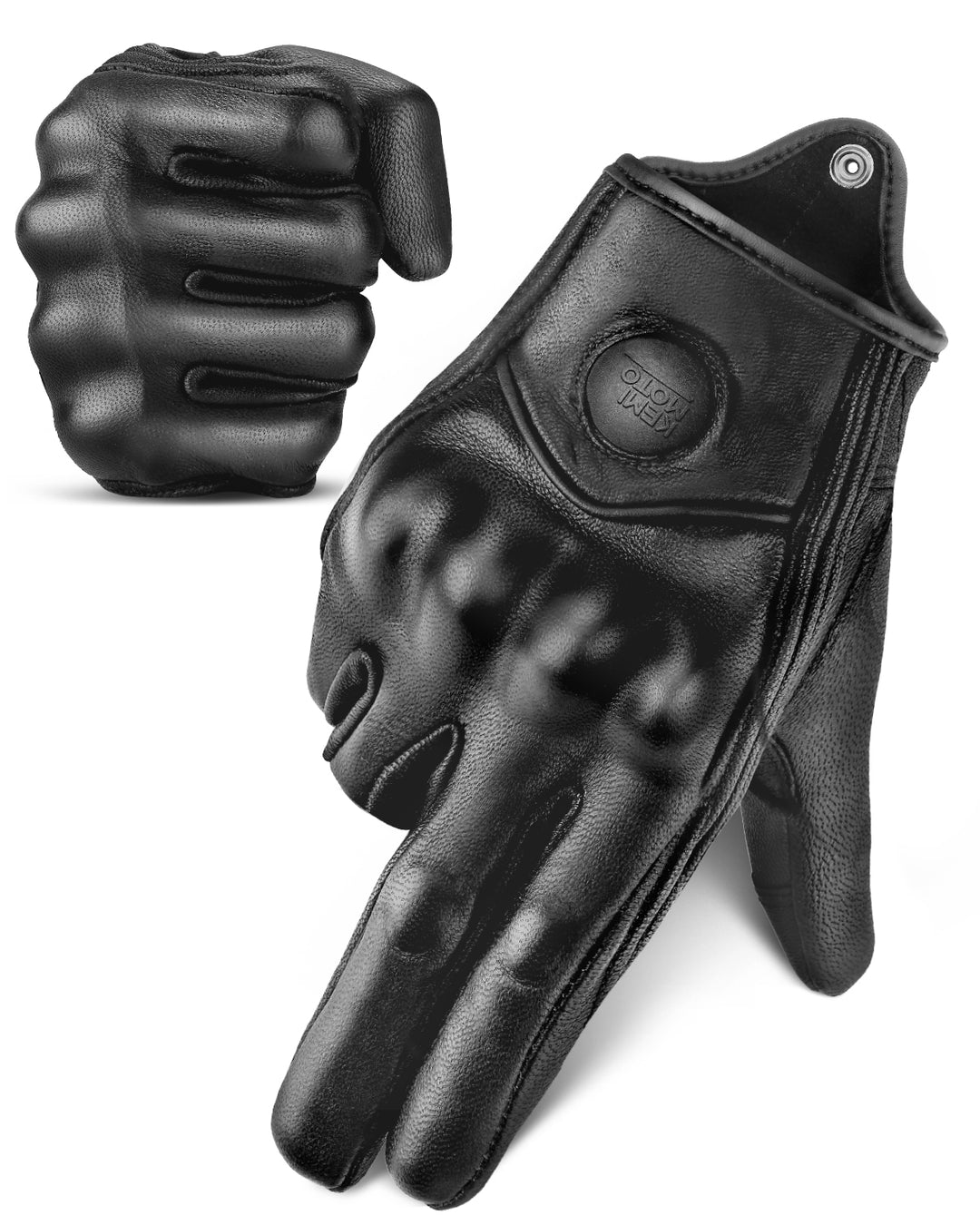 Leather Motorcycle Gloves for Men and Women - Kemimoto