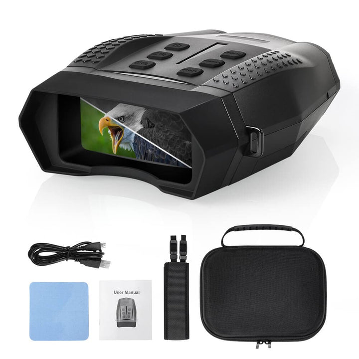 Digital Night Vision Goggles, 1900ft Viewing Range, 7 IR Levels, 1080P Video, 2.5''TFT - Kemimoto