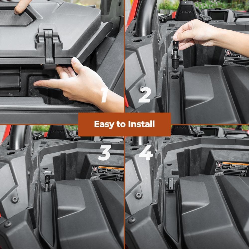 Storage Rear Cargo Box Compatible with 2021 2020 Polaris RZR PRO XP / 4 - KEMIMOTO