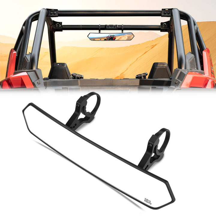 Rear View Mirror and Side Mirrors with 1.6" to 2" Roll Bar Cage - Kemimoto