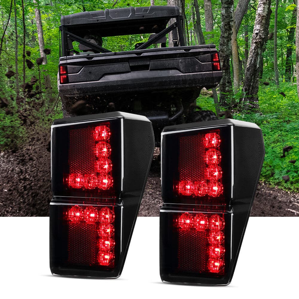 Polaris Ranger 1000 XP/Crew Adjustable Break Away Side Mirrors & Tail Light - KEMIMOTO