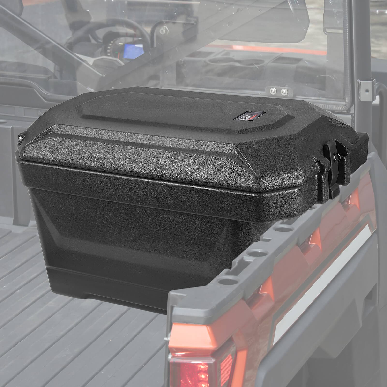 Polaris Ranger Tie Down Anchors & Big Size Cargo Box (Passenger Side) - KEMIMOTO