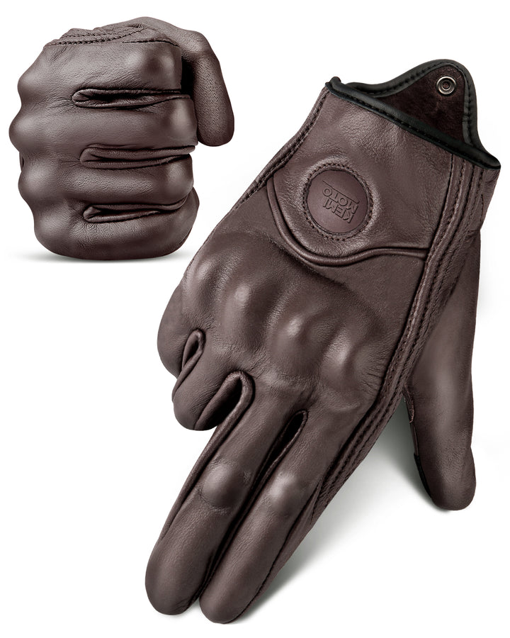 Leather Motorcycle Gloves for Men and Women - Kemimoto