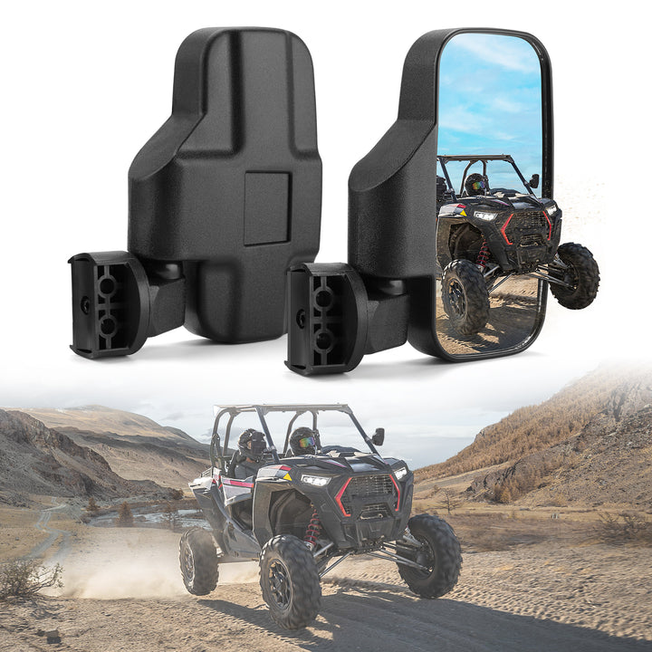 Cab Pack Center Seat Bag and Side View Mirror Fit Polaris RZR - Kemimoto