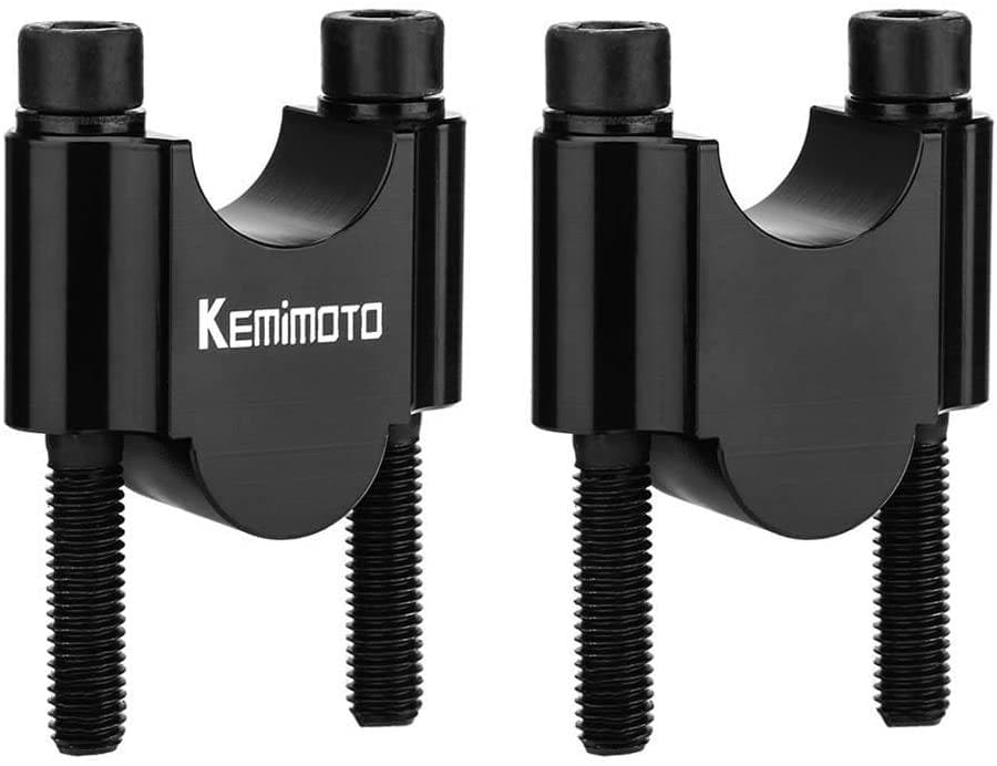 7/8" Handlebar Risers  30mm Height (Black) - KEMIMOTO