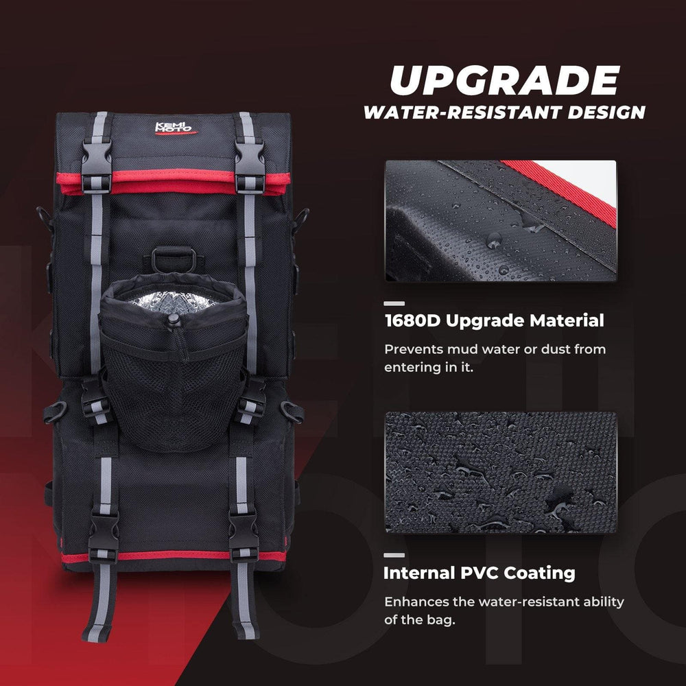 PVC Coating Oxford Fabric Black ATV Fender Bag - KEMIMOTO