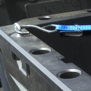 Polaris Ranger Tie Down Anchors & Big Size Cargo Box (Passenger Side) - KEMIMOTO