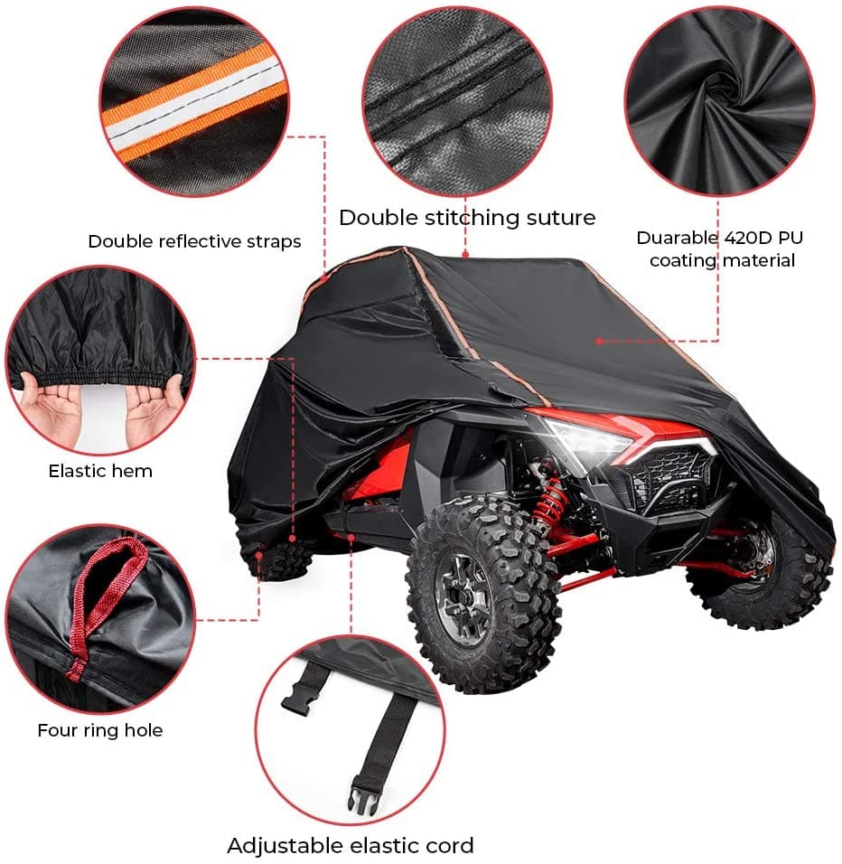 UTV Cover with Rlective Strip for Polaris RZR - KEMIMOTO