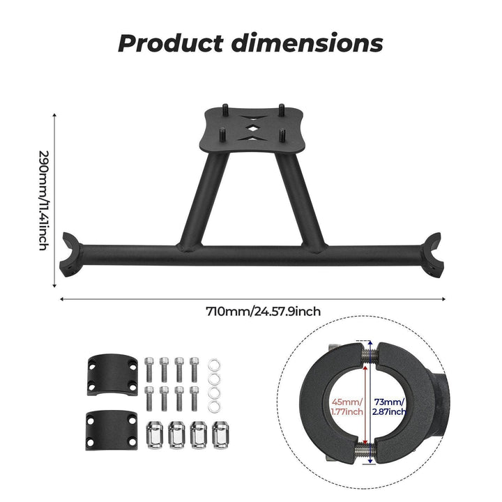 Polaris RZR XP 1000 Spare Tire Carrier Mount & Side Nerf Bars Rock Sliders - KEMIMOTO