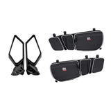 Rear View Side Mirrors & Door Strorage Bags for Can Am Maverick X3