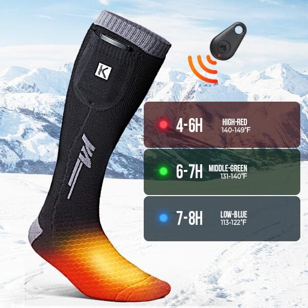 Heated Socks with Rechargeable Batteries and Remote Control - KEMIMOTO