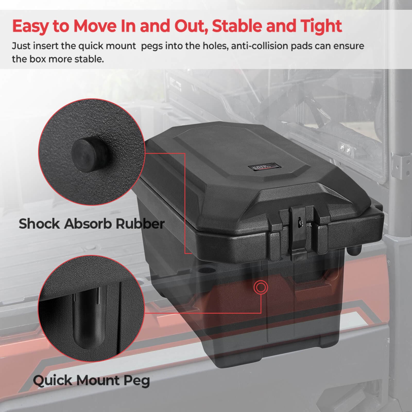 Big Size Cargo Box & Under Seat Storage Box Fit Polaris