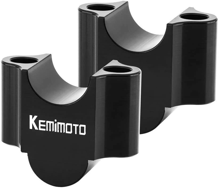 7/8" Handlebar Risers  30mm Height (Black) - KEMIMOTO