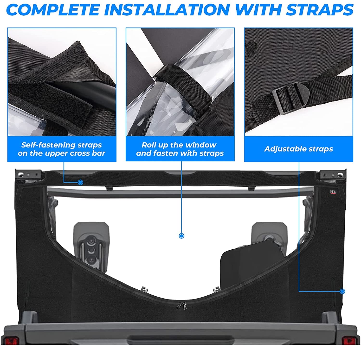 UTV Fabric Soft Windshield / Window For Pioneer 1000-5 - KEMIMOTO