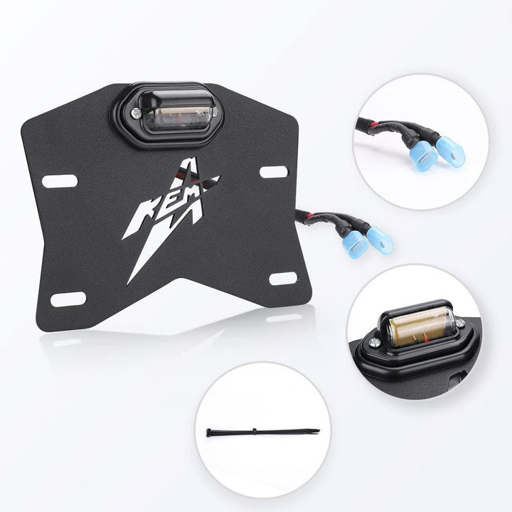 Universal UTV LED License Plate Bracket Kit - KEMIMOTO