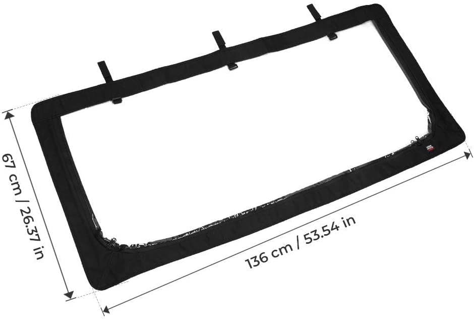 Kawasaki Mule2500/3000 & Polaris Ranger Front Mule Instant Windshield - KEMIMOTO