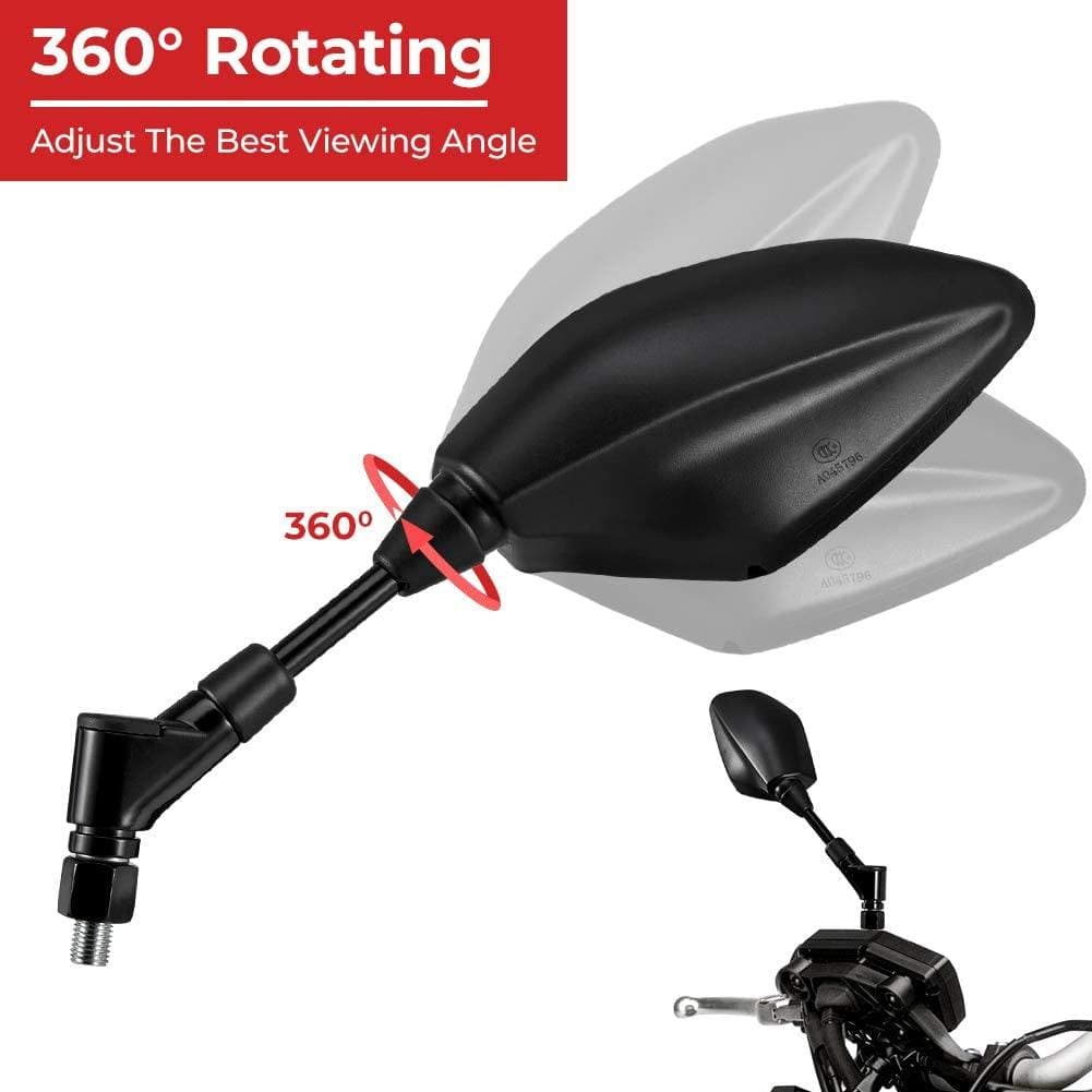 Motorcycle Universal Mirrors Rear View capable with 8MM 10MM - KEMIMOTO