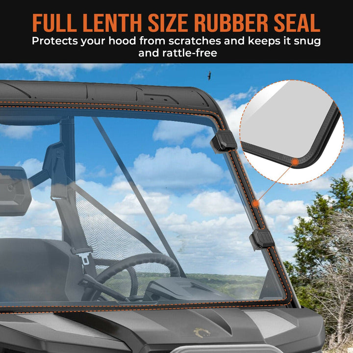 Heavy Duty Front Full Windshield For Can Am Defender HD 5 /8 /10 /MAX - KEMIMOTO