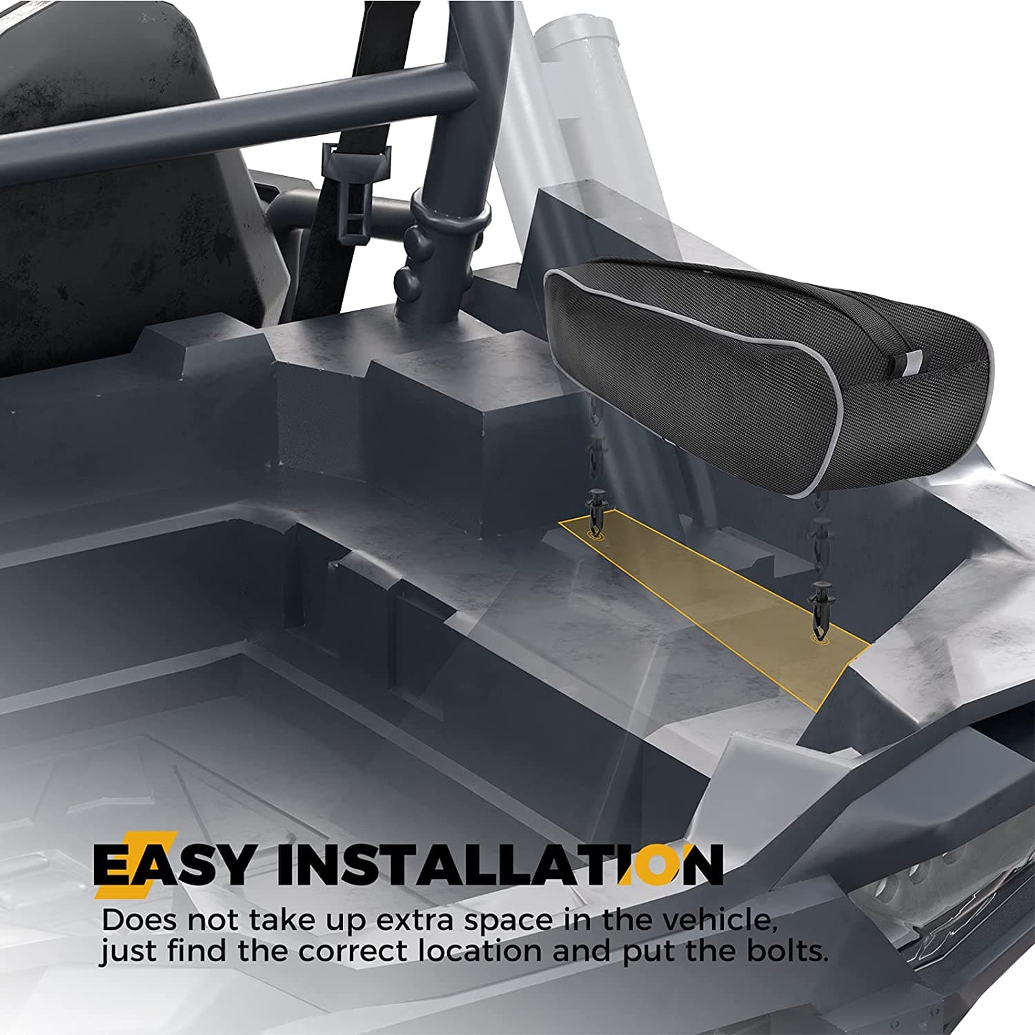 KEMIMOTO UTV Rear Corner Storage Bags – For Polaris RZR XP 1000 / Turbo (2014-2023) – 2-Pack
