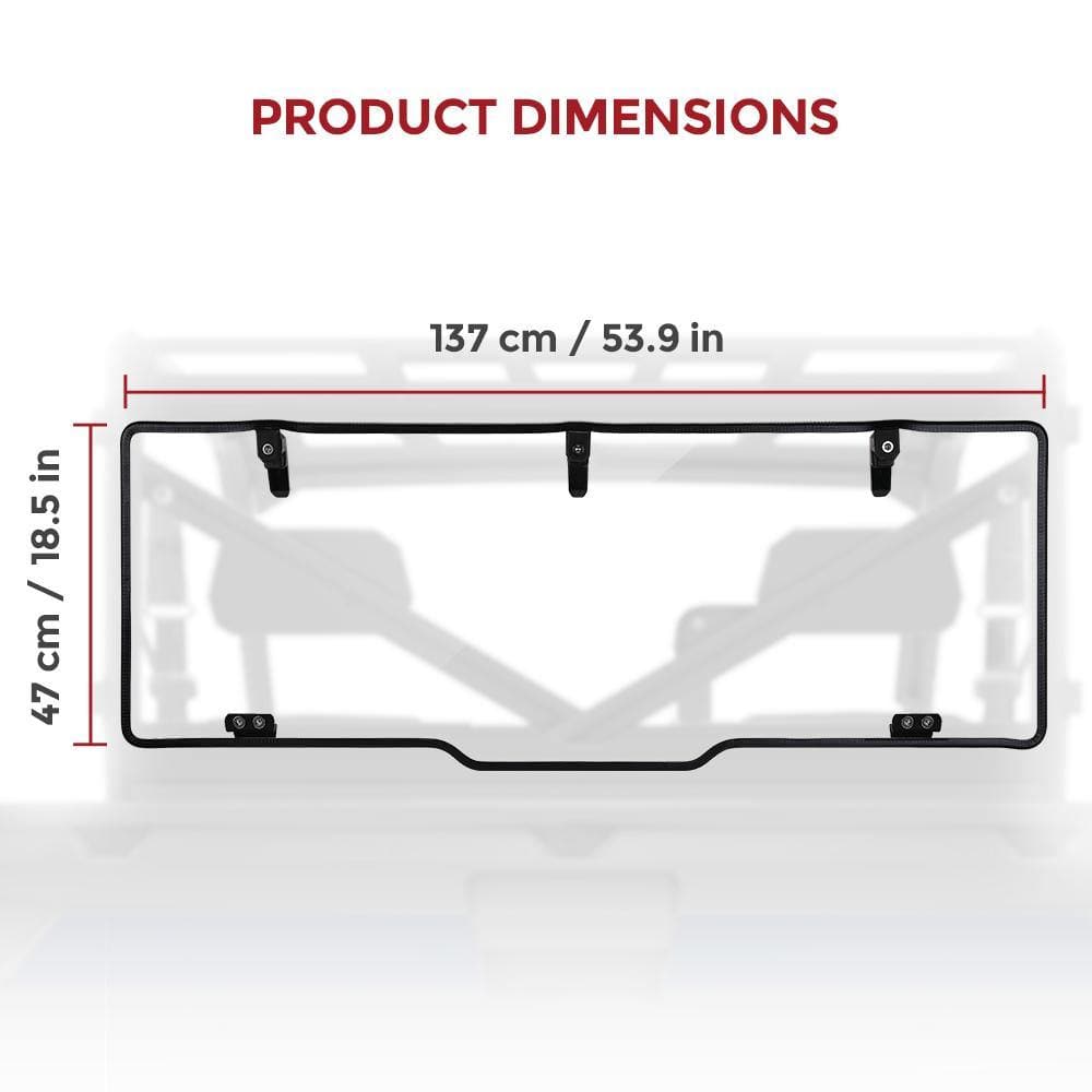 Rear Windshield Compatible with 2017-2020 Polaris Ranger XP 1000 / Crew (Only Ship to USA) - KEMIMOTO