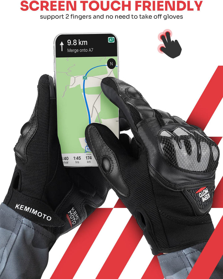 Motorcycle Riding Gloves (for Motorcross Motorbike ATV UTV) - KEMIMOTO