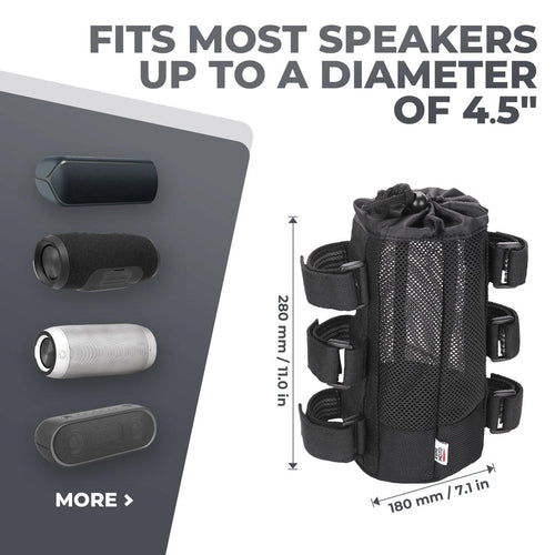 UTV Bluetooth Wireless Speaker Holder Compatible with 1.5-2” Roll Bar - KEMIMOTO