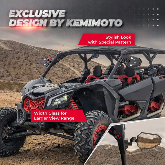 Can-Am Maverick X3/ X3 Max Side Mirrors - Kemimoto