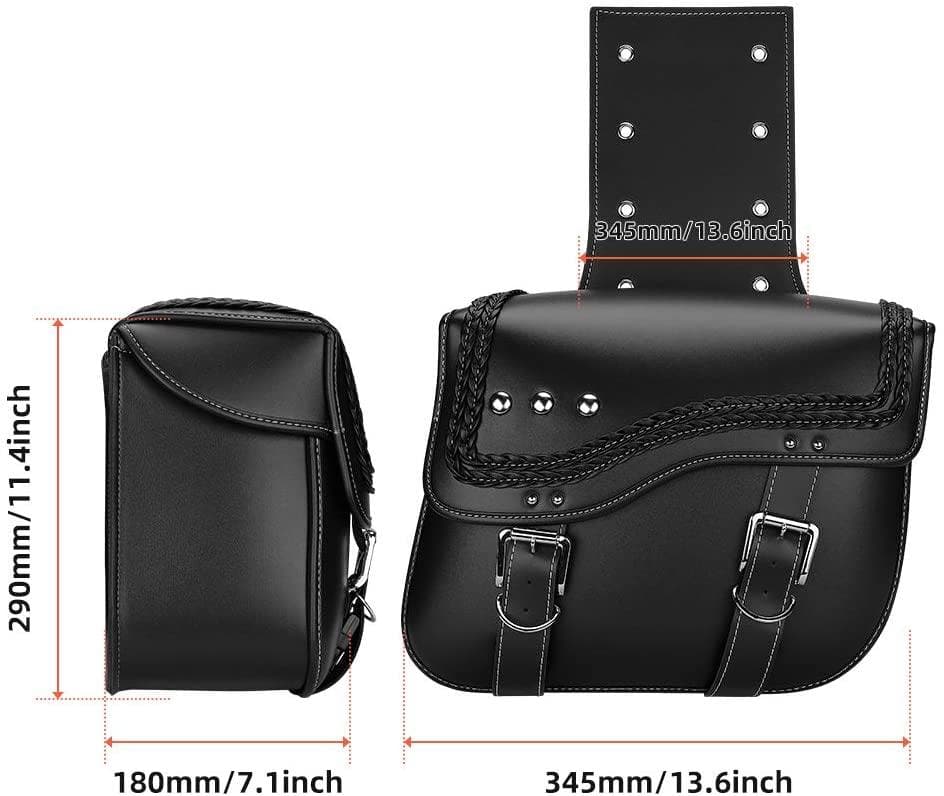 Motorcycle Synthetic Leather Side Bags - KEMIMOTO