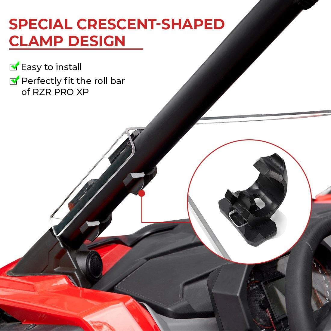 UTV Half Windshield for Polaris RZR PRO XP / XP 4 2020 - KEMIMOTO