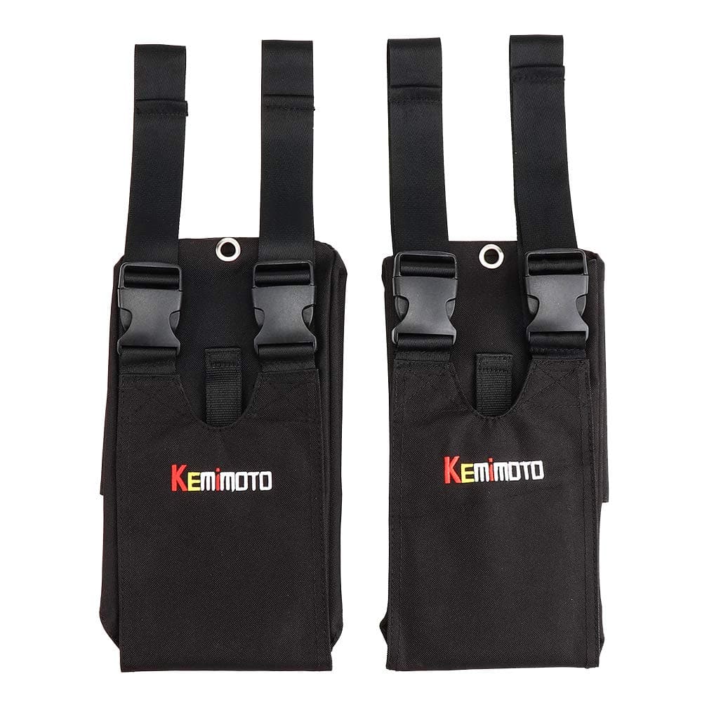 ATV Rear Passenger Footrests With Heavy Duty 600D Oxford Cloth Foldable ATV Foot Pegs - KEMIMOTO