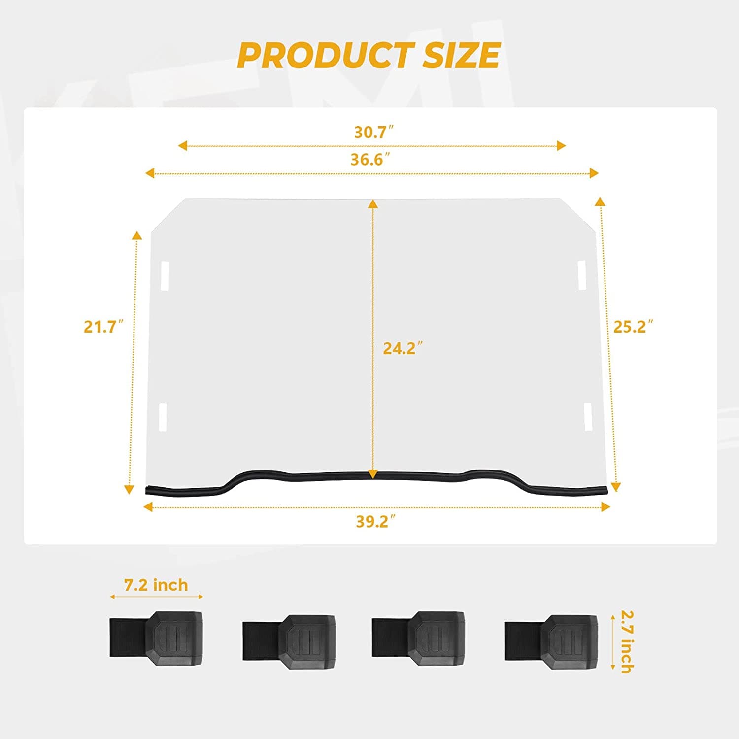 RZR 1000 Full Windshield for 2014-2018 - KEMIMOTO