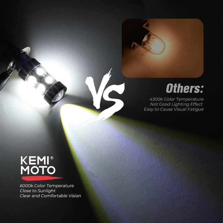 Honda TRX H6m Yamaha 100W LED Head Lamp Bulb 2pcs - KEMIMOTO