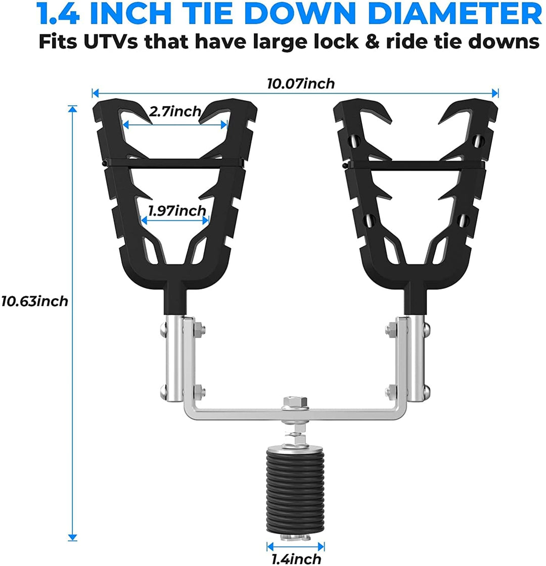 Tool Mounts for UTVs with Lock & Ride Tie Down Anchor For Ranger - KEMIMOTO