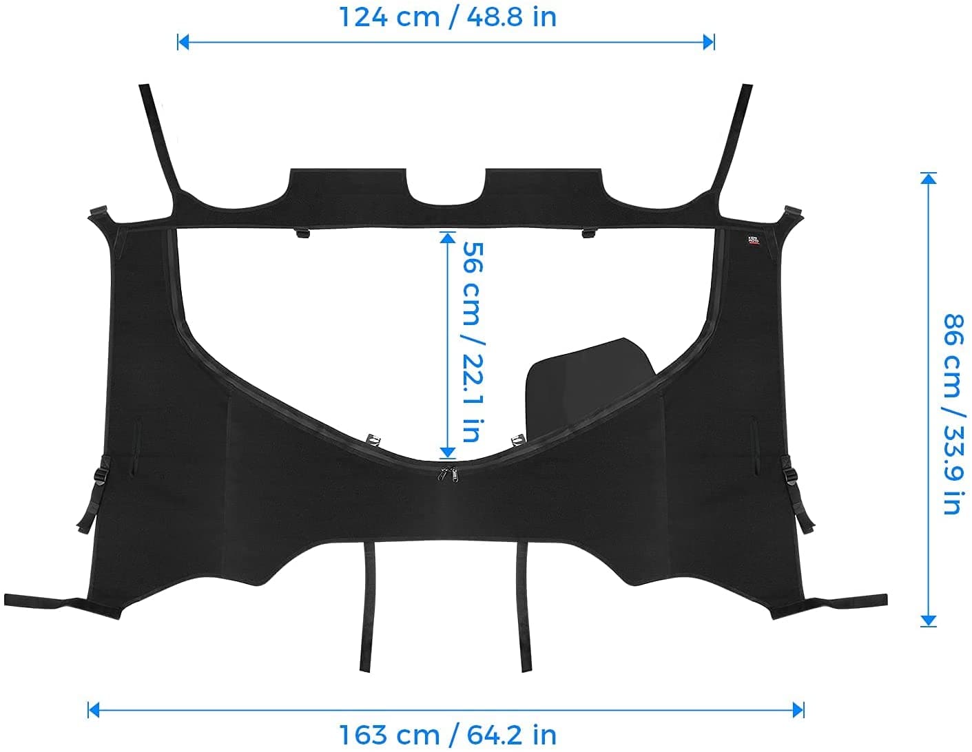 UTV Fabric Soft Windshield / Window For Pioneer 1000-5 - KEMIMOTO