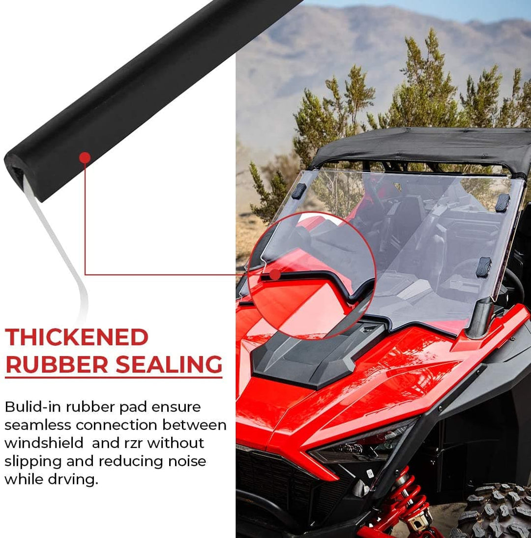 Polaris RZR PRO XP / 4 Scratch Resistant Full Windshield Clear for 2020+ (Only Ship to the USA) - KEMIMOTO