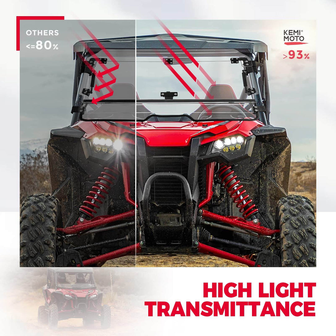 Talon Flip Windshield Compatible With 2019-2021 Talon 1000X 1000R 1000X-4 - KEMIMOTO