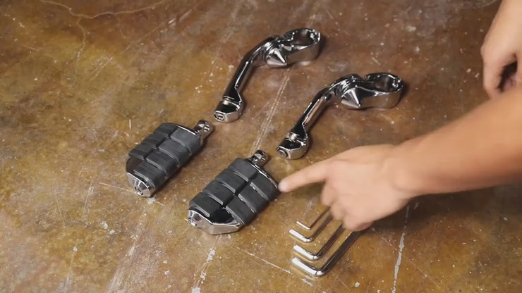 thumbnail image 2 of Chrome 1-1/4 Inch Highway Foot Pegs For Harley Road King Electra Street Glide 2 of 4