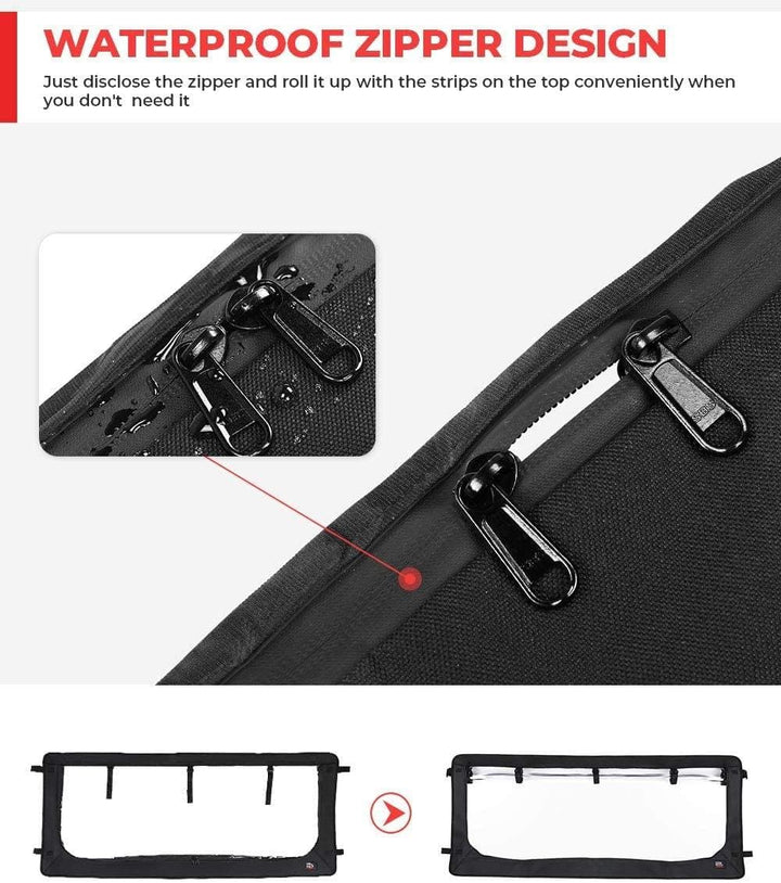Kawasaki Mule2500/3000 & Polaris Ranger Front Mule Instant Windshield - KEMIMOTO