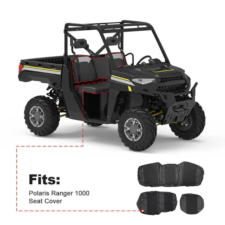 Polaris Ranger UTV Waterproof Seat Cover & Under Seat Storage Box - KEMIMOTO