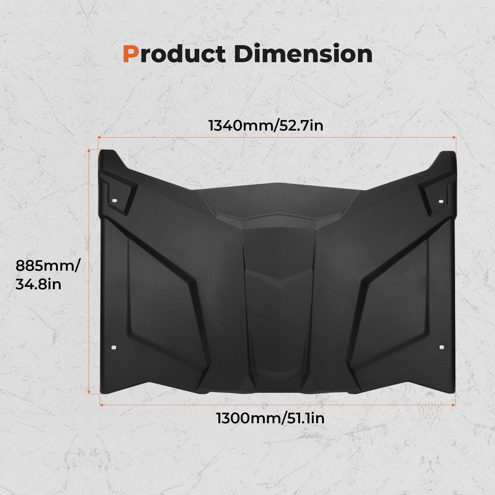 Full Windshield & Hard Roof & 4Pcs Lower Doors Panels Kit - KEMIMOTO