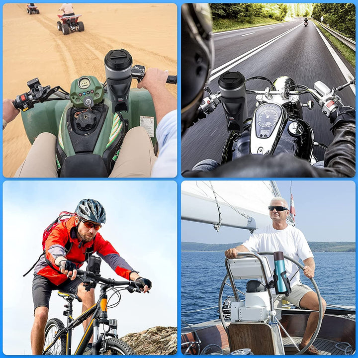 Motorcycle ATV Cup Holders Scooter, Boat, Bike, Wheelchair, Walker, Golf Cart - Kemimoto