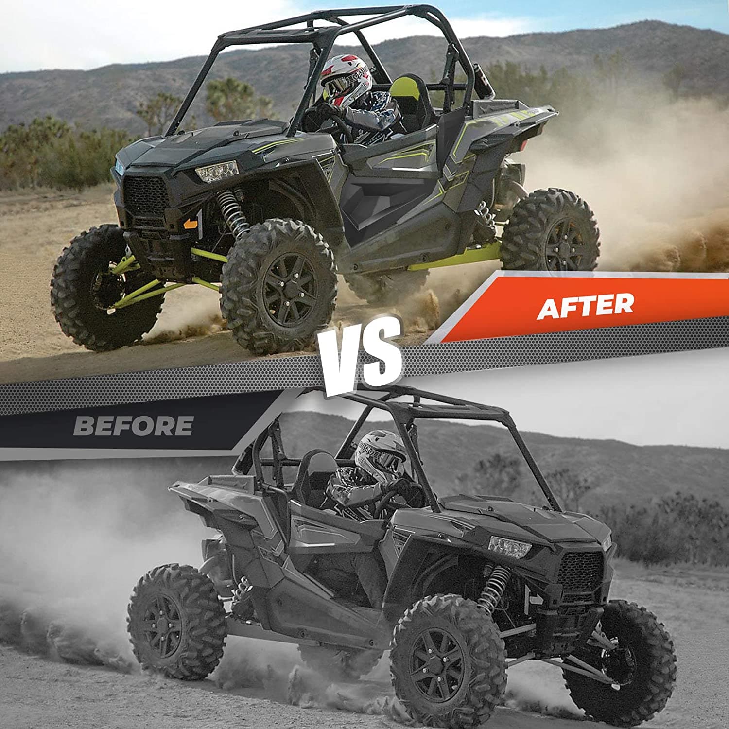 Polaris RZR XP 1000 / S / Turbo 2015-2019 Half Lower Door Panel Inserts (Only Ship to the USA) - KEMIMOTO