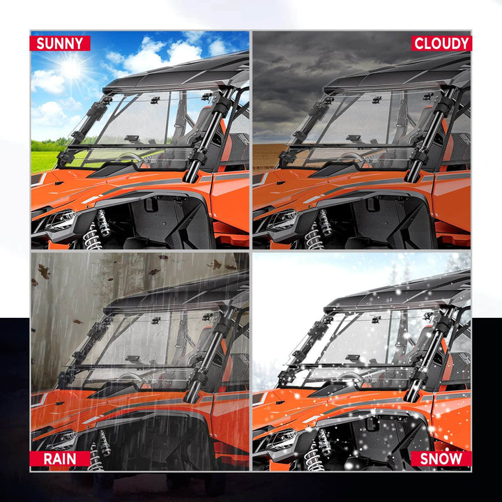 Talon Flip Windshield Compatible With 2019-2021 Talon 1000X 1000R 1000X-4 - KEMIMOTO