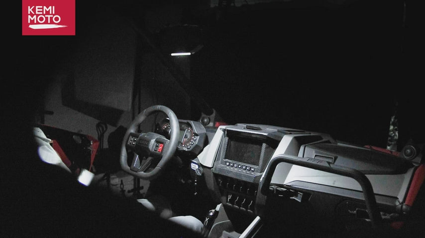 Rear View Mirror with Light Built-in Rechargeable Battery for 1.65