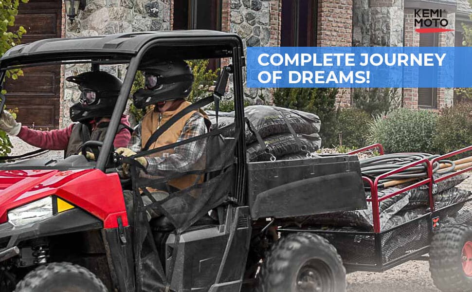 Polaris Ranger Adjustable Break Away Side Mirrors & 2