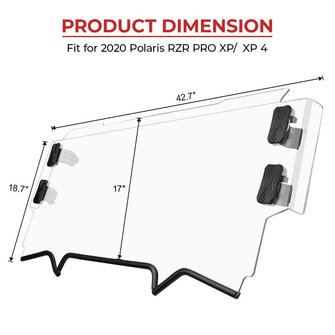 UTV Half Windshield for Polaris RZR PRO XP / XP 4 2020 - KEMIMOTO