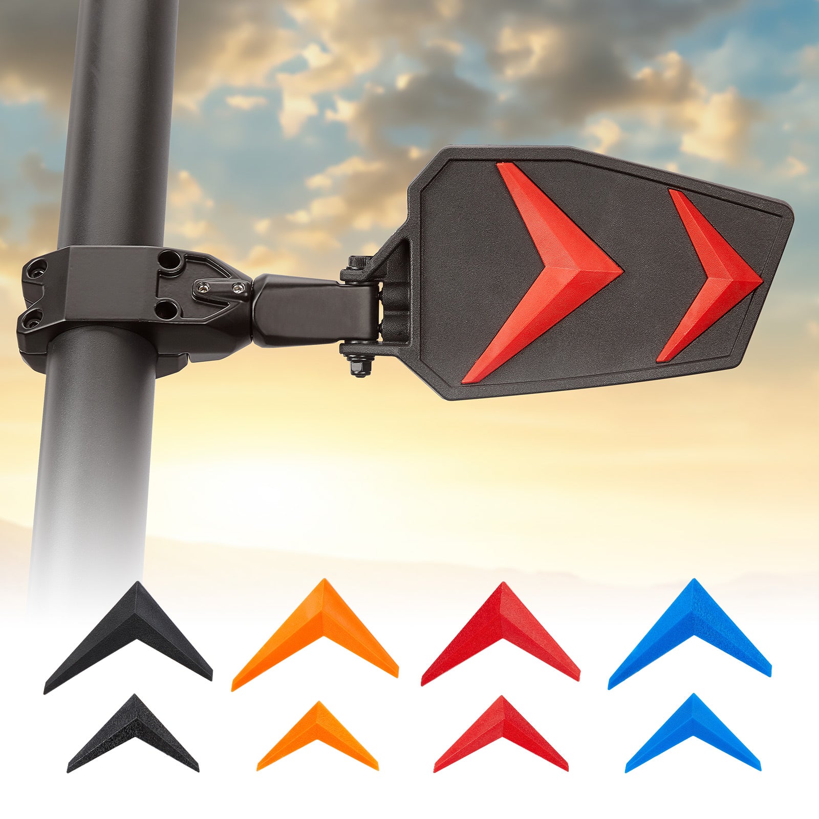 Universal Color Side Rear View Mirrors and Rear View Mirror For 1.75