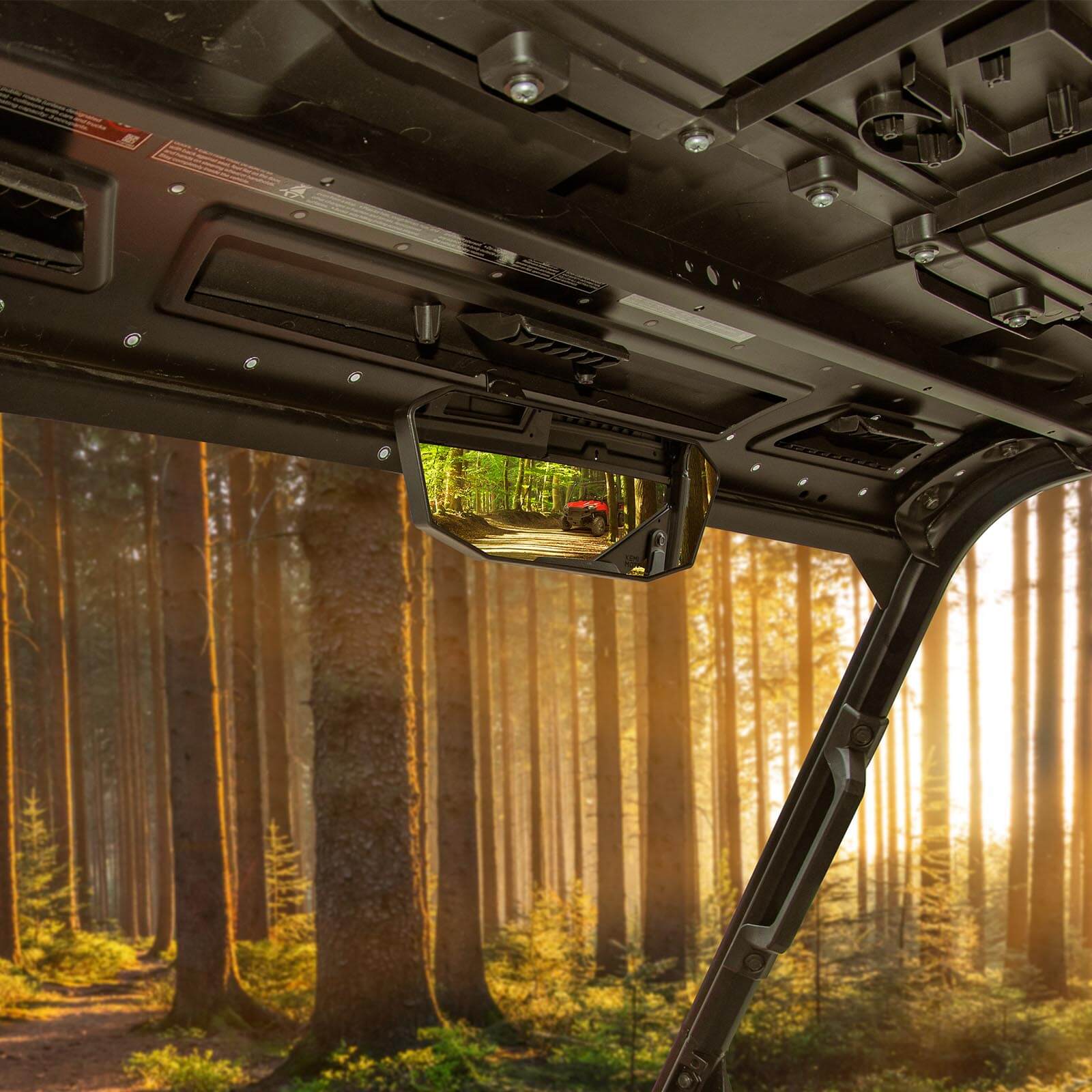 Polaris Ranger Rear View Mirror & 2